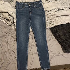 American Eagle Outfitters Women's Dark Blue Skinny Jeans